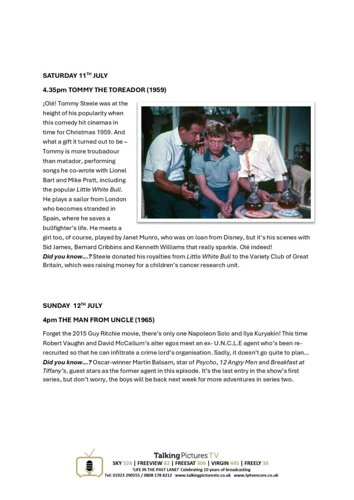TPTV Highlights 11th July page