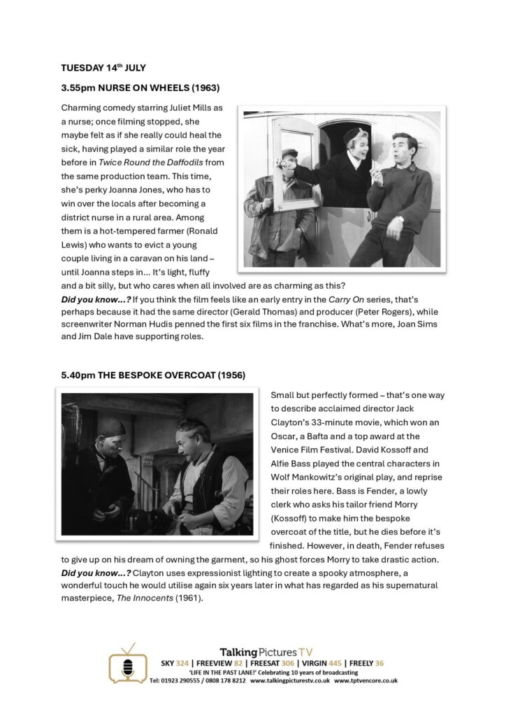 TPTV Highlights 11th July page