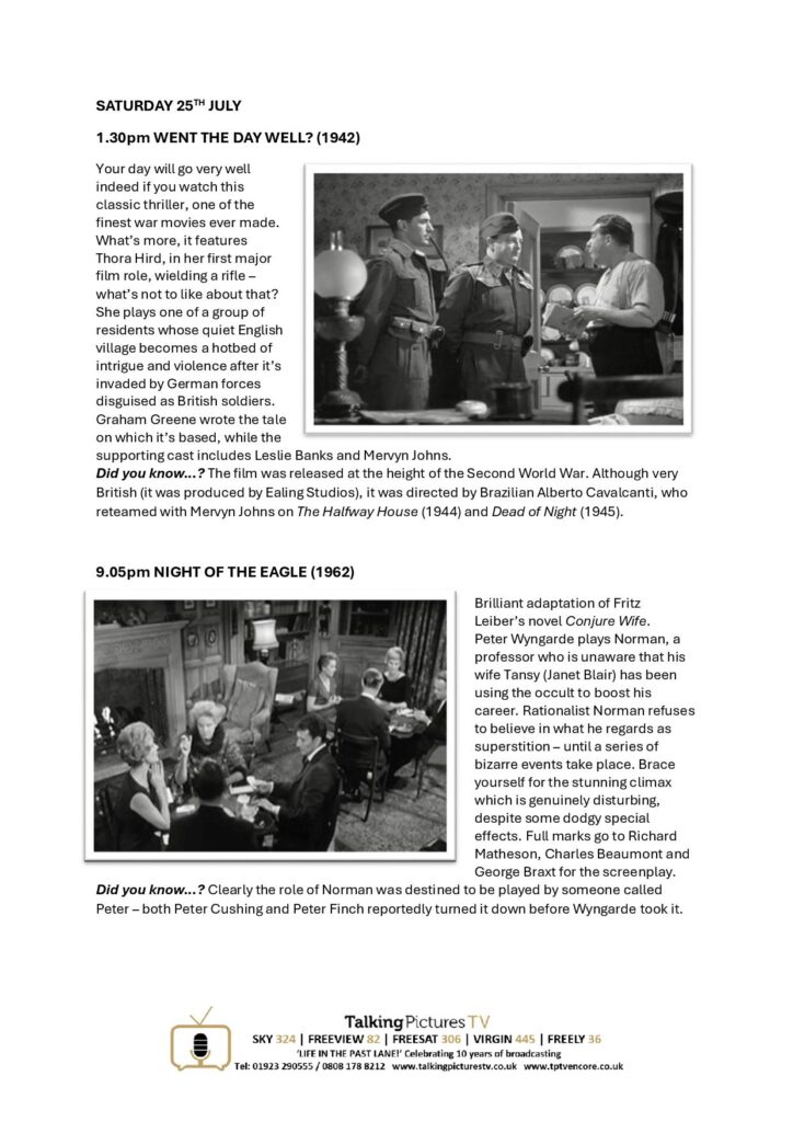 TPTV Highlights wc 25th July page