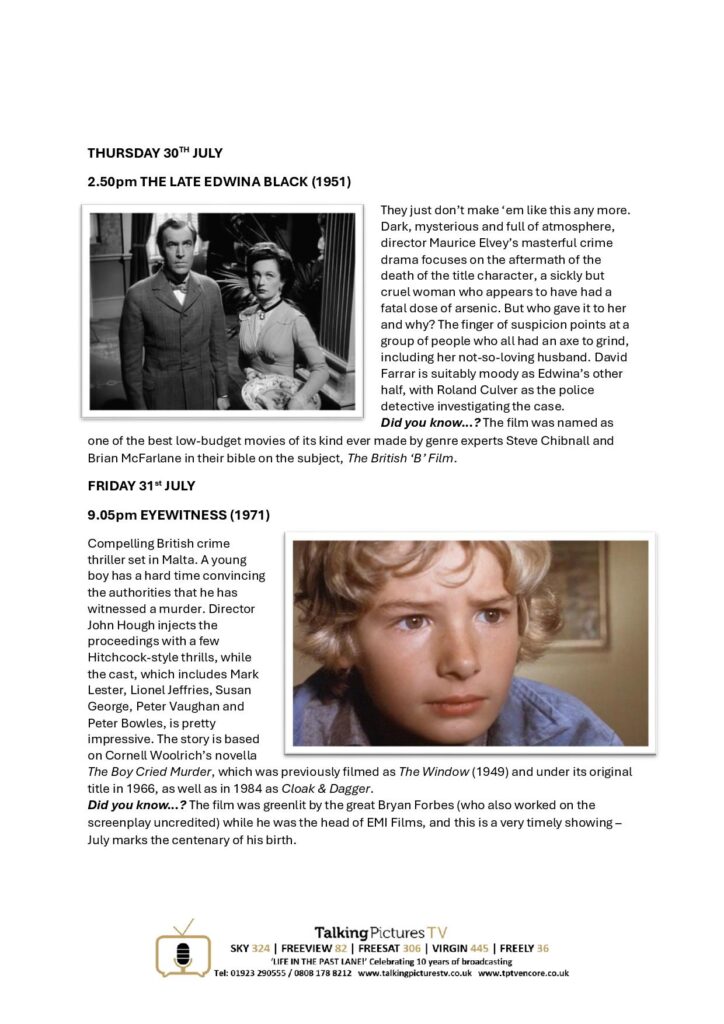 TPTV Highlights wc 25th July page