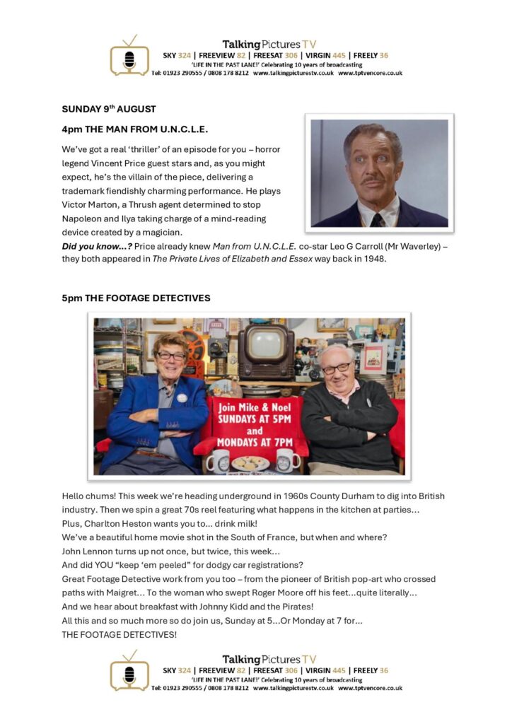 TPTV Highlights wc 8th August page