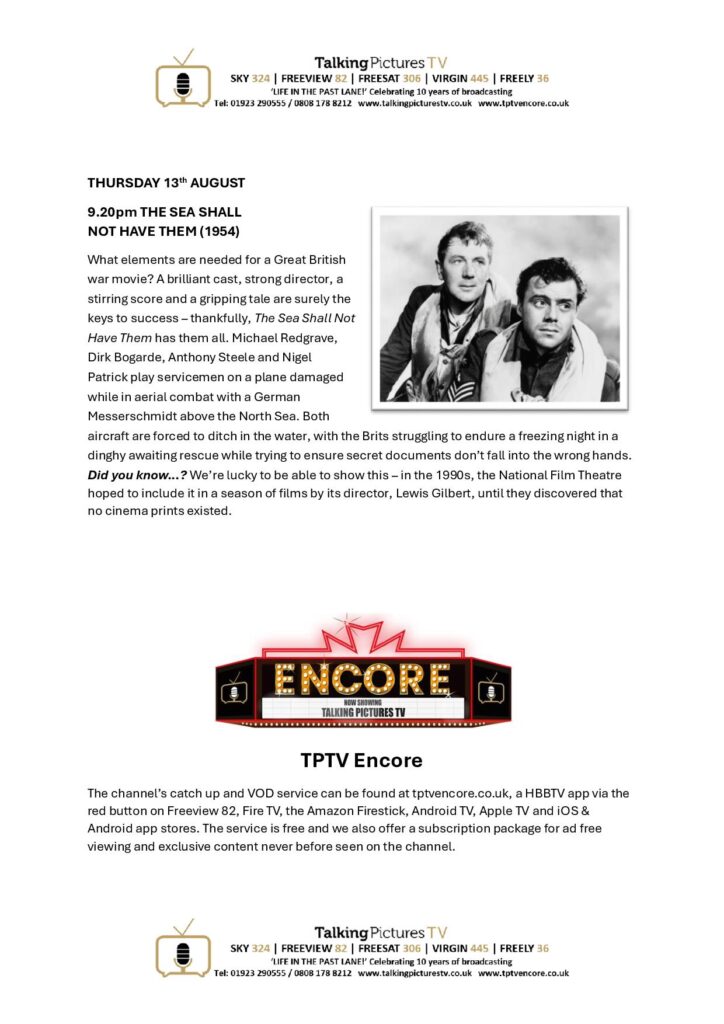 TPTV Highlights wc 8th August page
