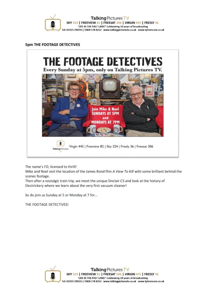 TPTV Highlights w c 12th September page
