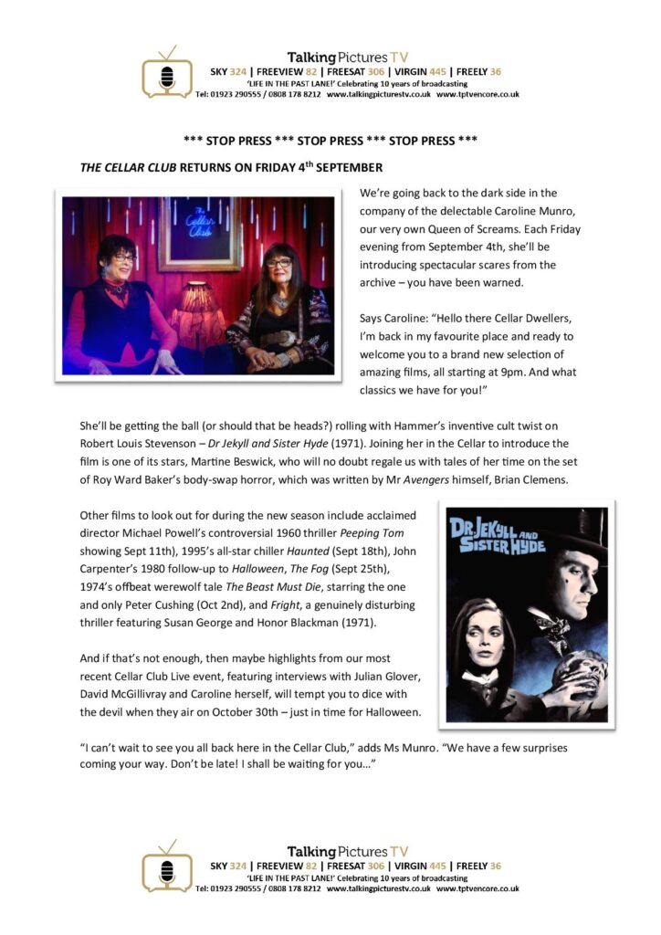 TPTV Highlights w c 29th August page