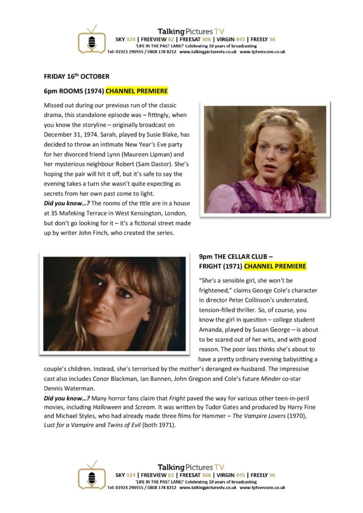 TPTV Highlights 10th October page