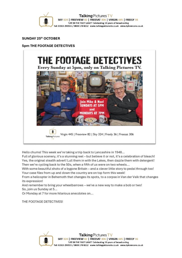 TPTV Highlights w c 24th October page