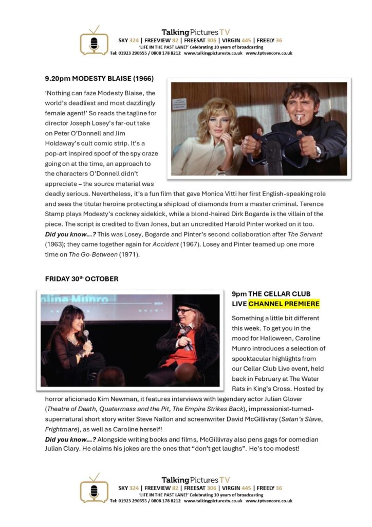 TPTV Highlights w c 24th October page