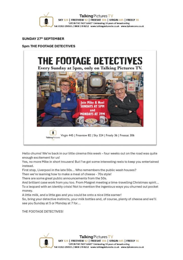 TPTV Highlights w c 26th Sept page