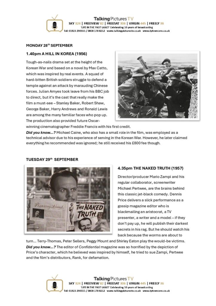 TPTV Highlights w c 26th Sept page