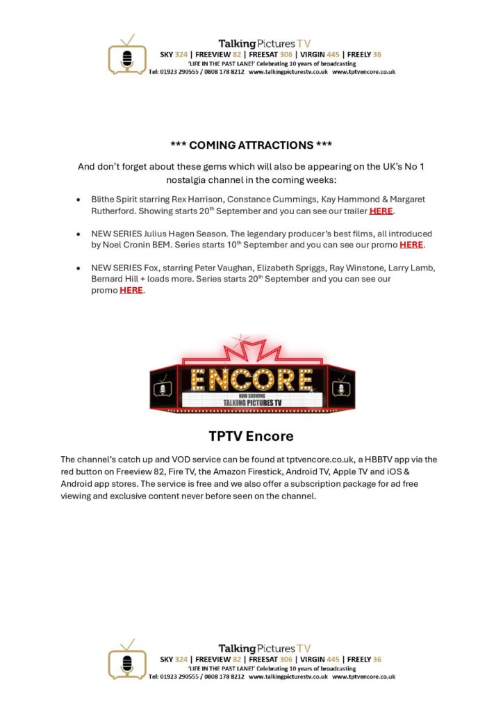 TPTV Highlights w c 26th Sept page