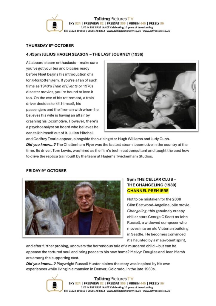 TPTV Highlights w c 3rd October page