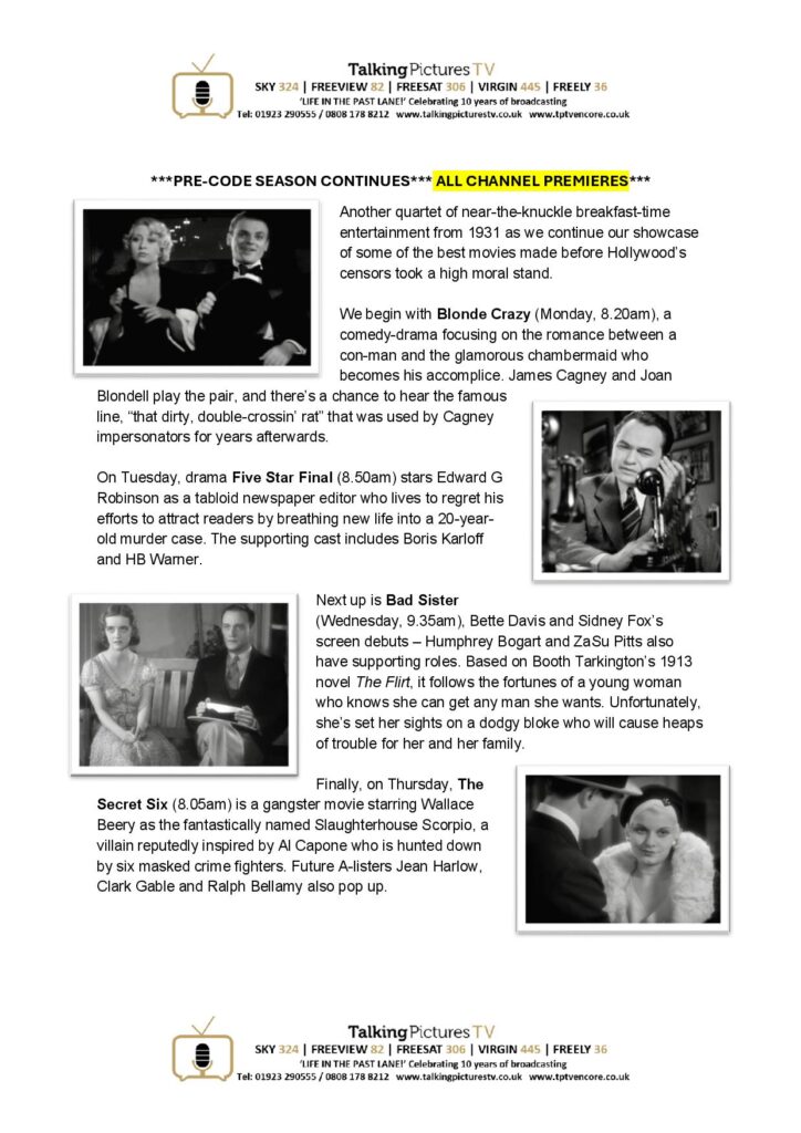 TPTV Highlights w c 31st October page