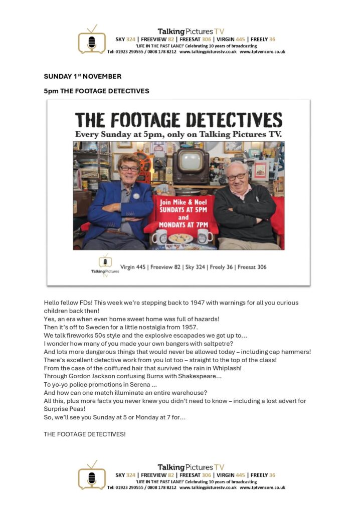 TPTV Highlights w c 31st October page