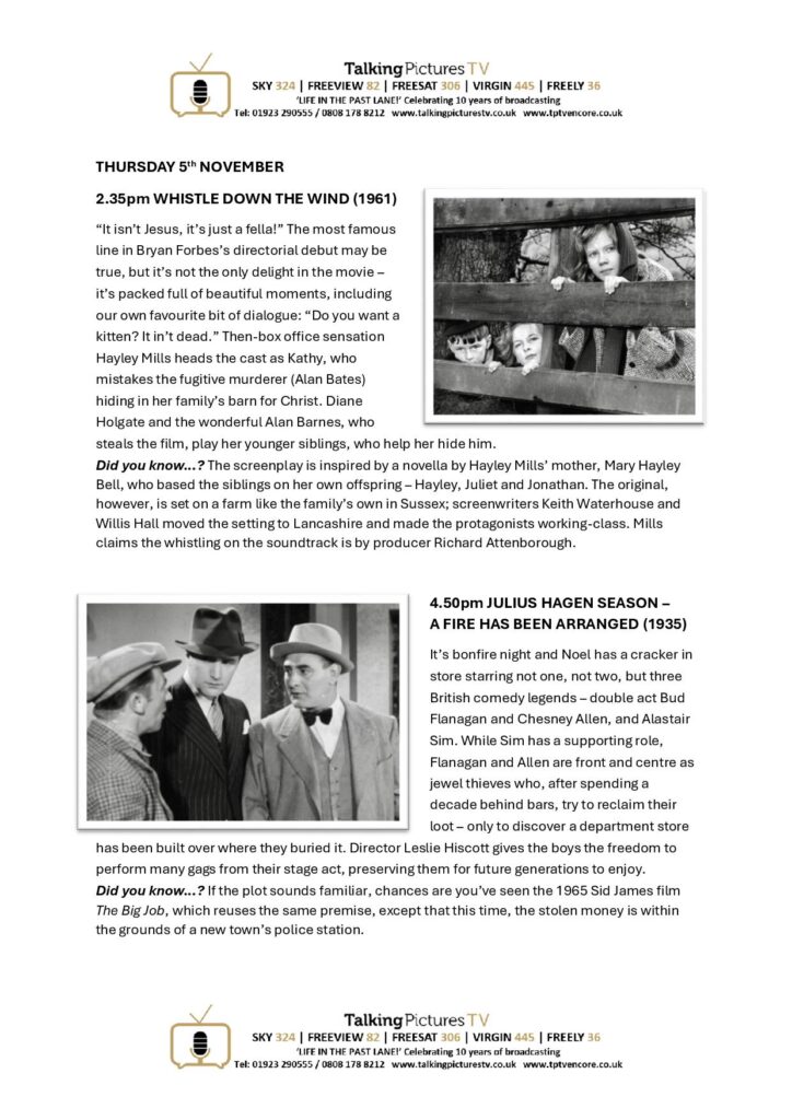 TPTV Highlights w c 31st October page