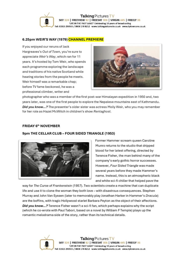 TPTV Highlights w c 31st October page
