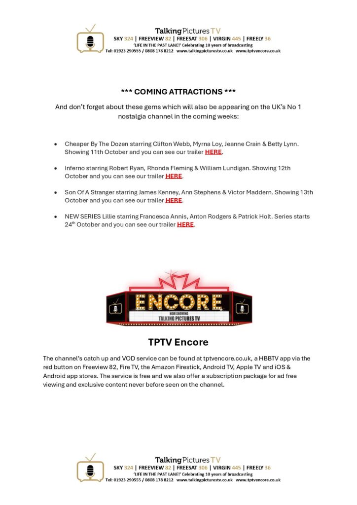 TPTV Highlights w c 31st October page